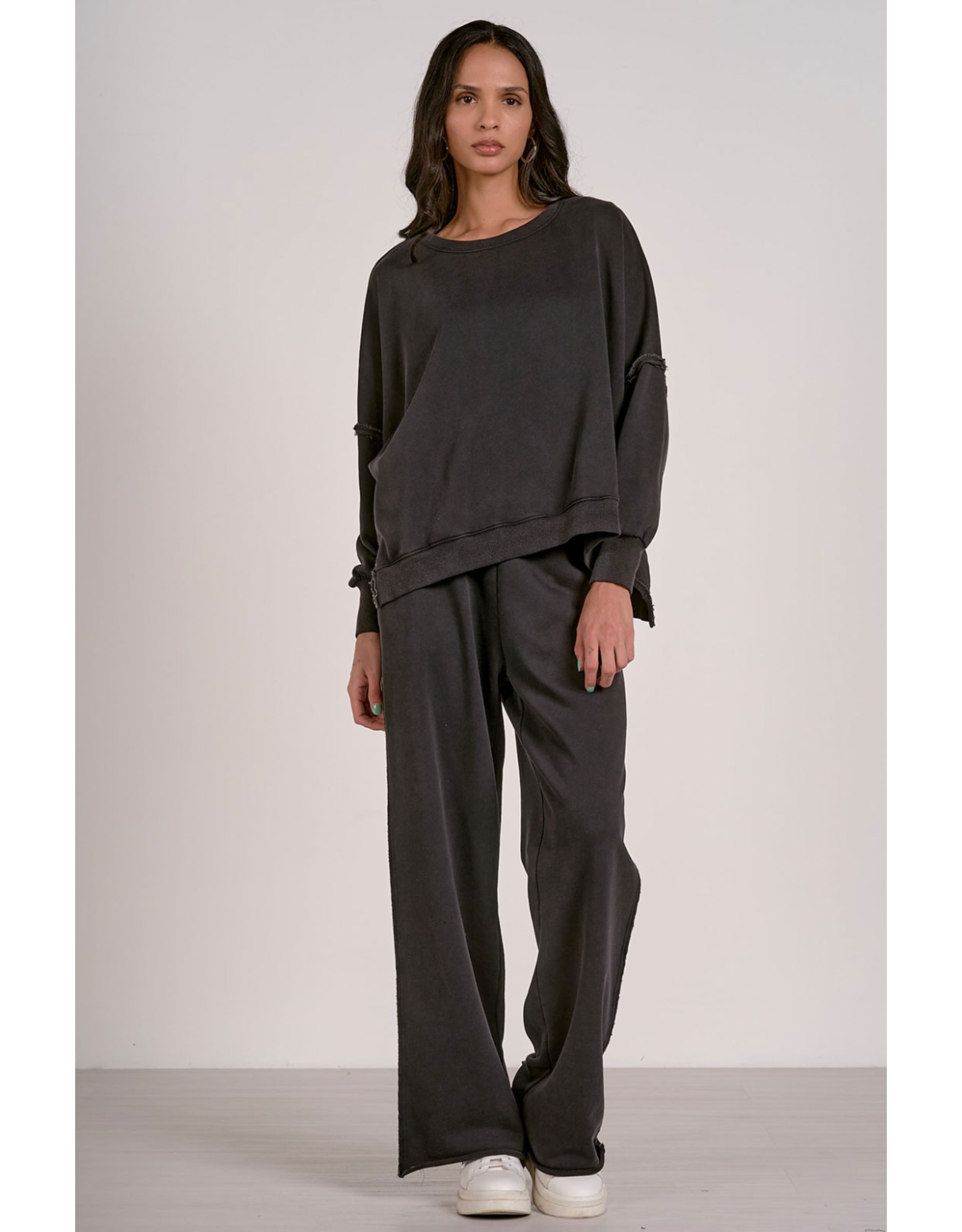 Elan Elan - Avery Crewneck Oversized Top (Blk)