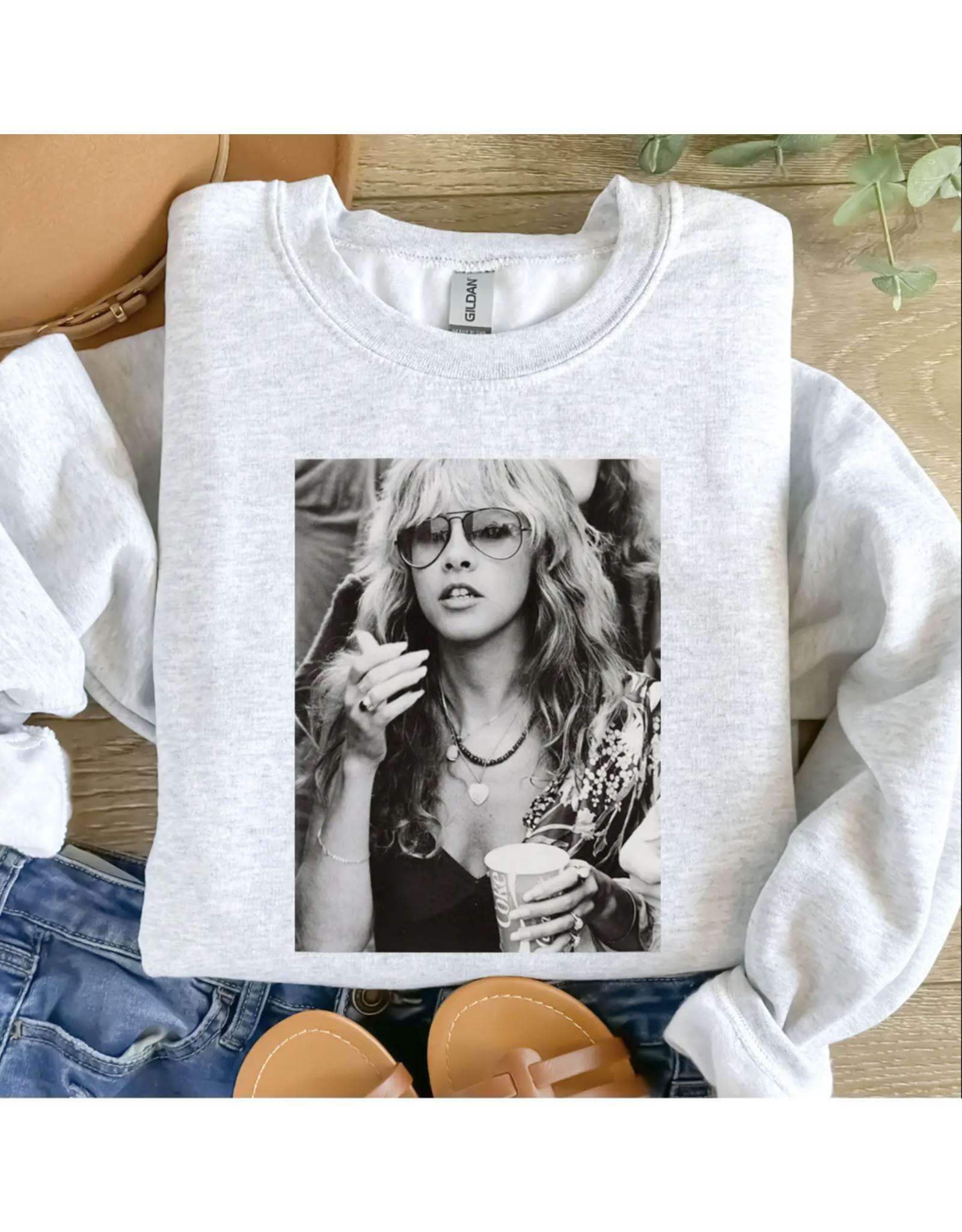 Willow Poppy Lady Legend Crewneck Sweatshirt (Stevie - Grey)