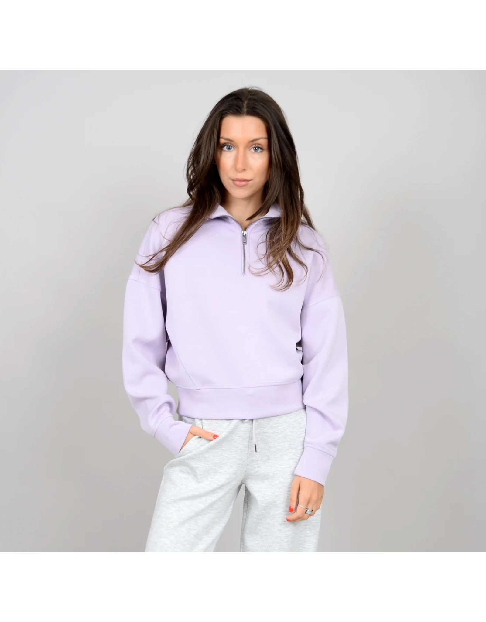 RD Style RD Style - Mailyn soft scuba half zip pullover (Lavender)