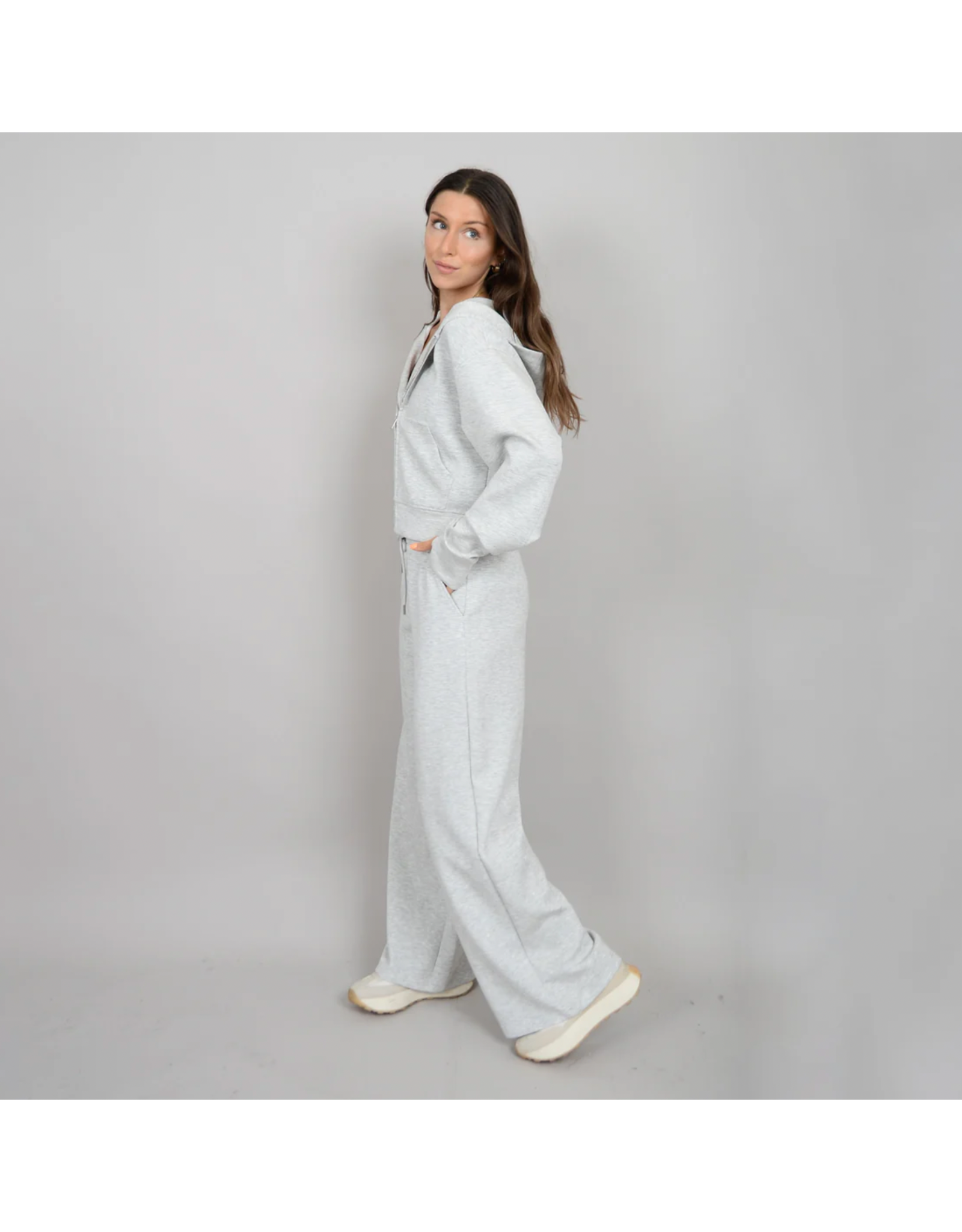 RD Style RD Style - Haidelyn Soft Knit Zip (Light Grey Melange)