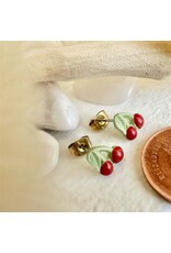 Pika & Bear Pika & Bear - Pomona Porcelain Cherry Stud Earrings