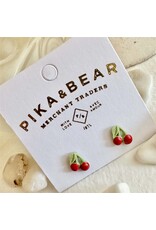 Pika & Bear Pika & Bear - Pomona Porcelain Cherry Stud Earrings