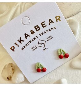 Pika & Bear Pika & Bear - Pomona Porcelain Cherry Stud Earrings