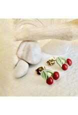 Pika & Bear Pika & Bear - Pomona Porcelain Cherry Stud Earrings