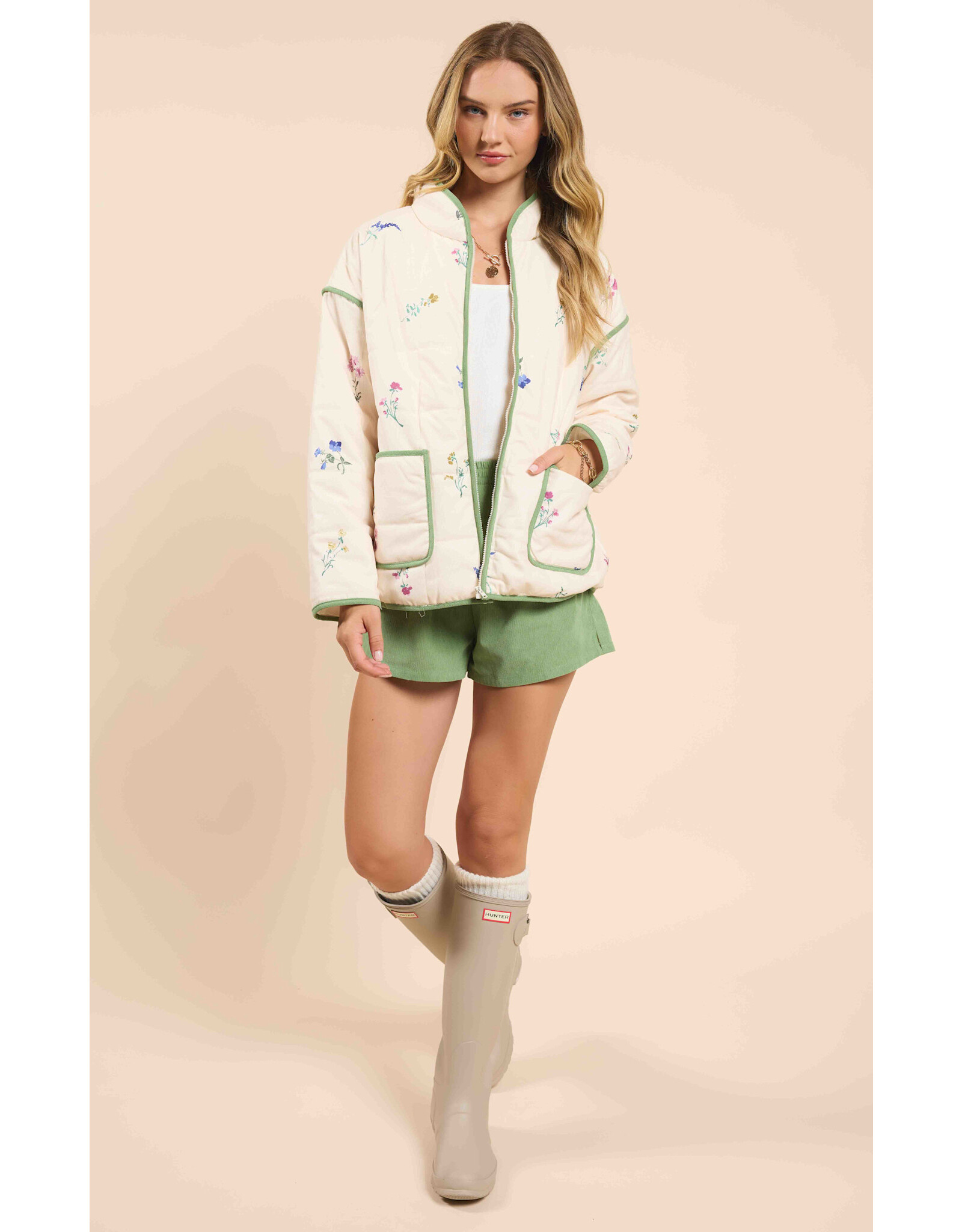 Sadie & Sage Sadie & Sage - Fair Weather Quilted Zip Up