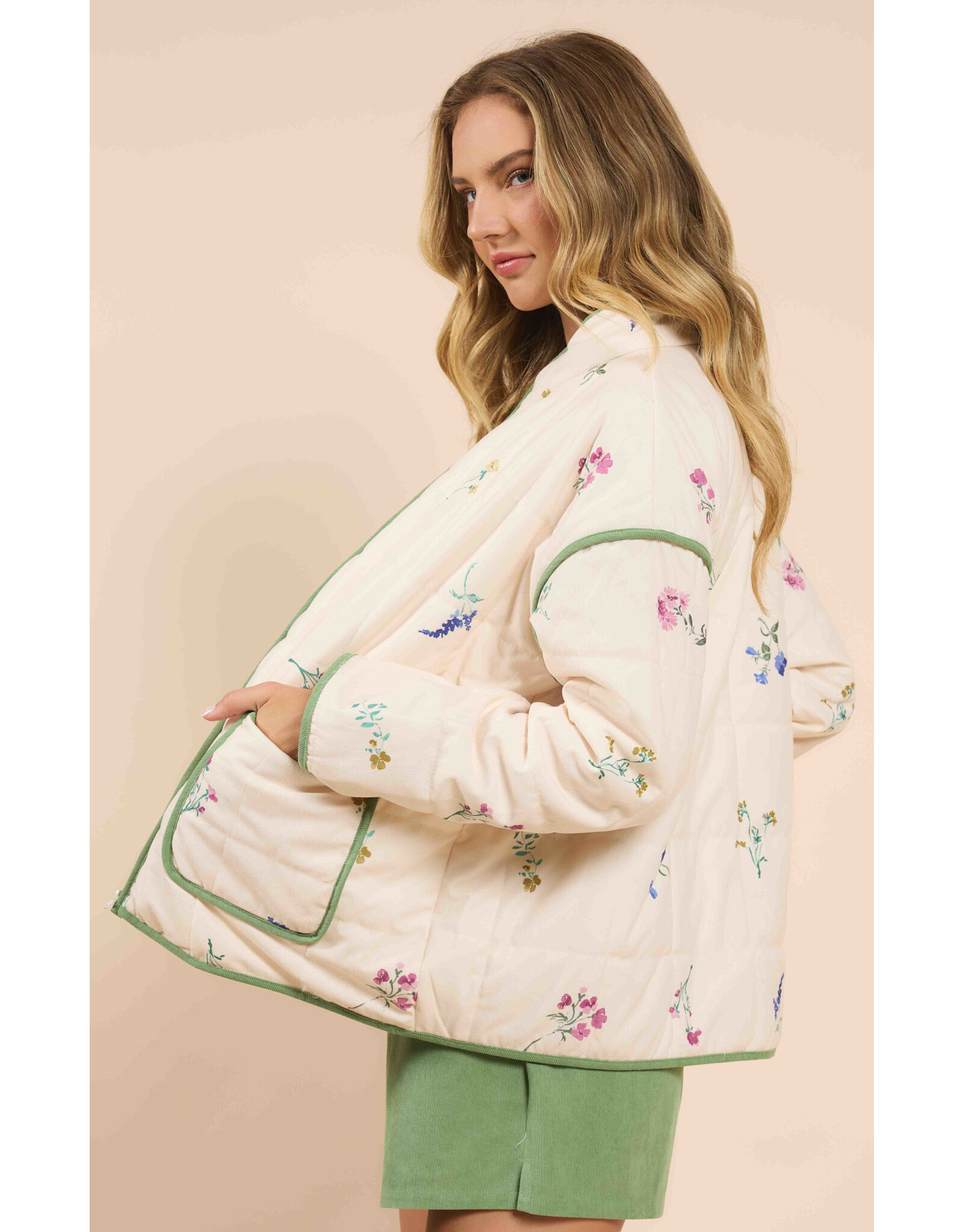 Sadie & Sage Sadie & Sage - Fair Weather Quilted Zip Up