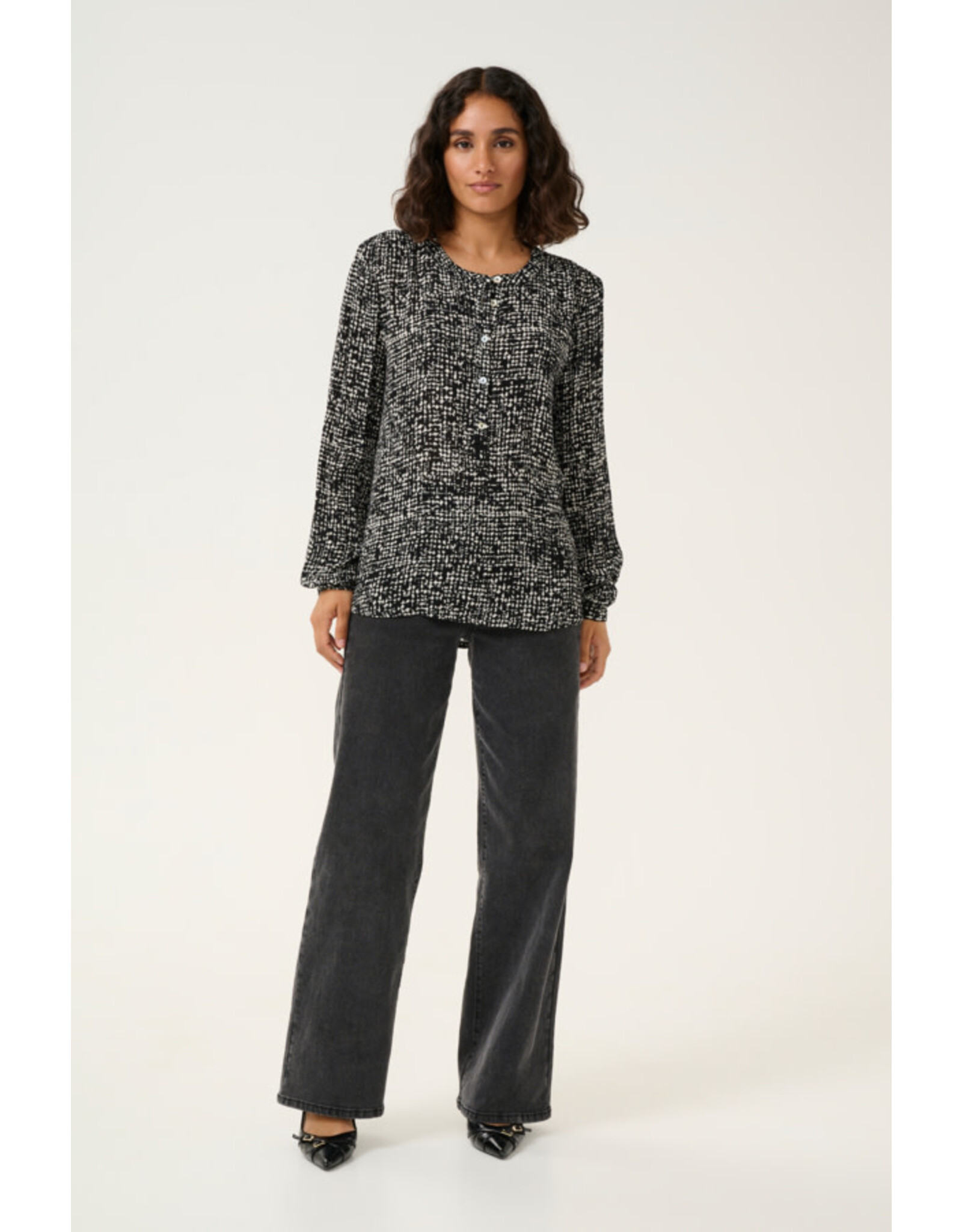 Kaffe Kaffe - Pollie Amber Blouse (Blk / Turtledove)