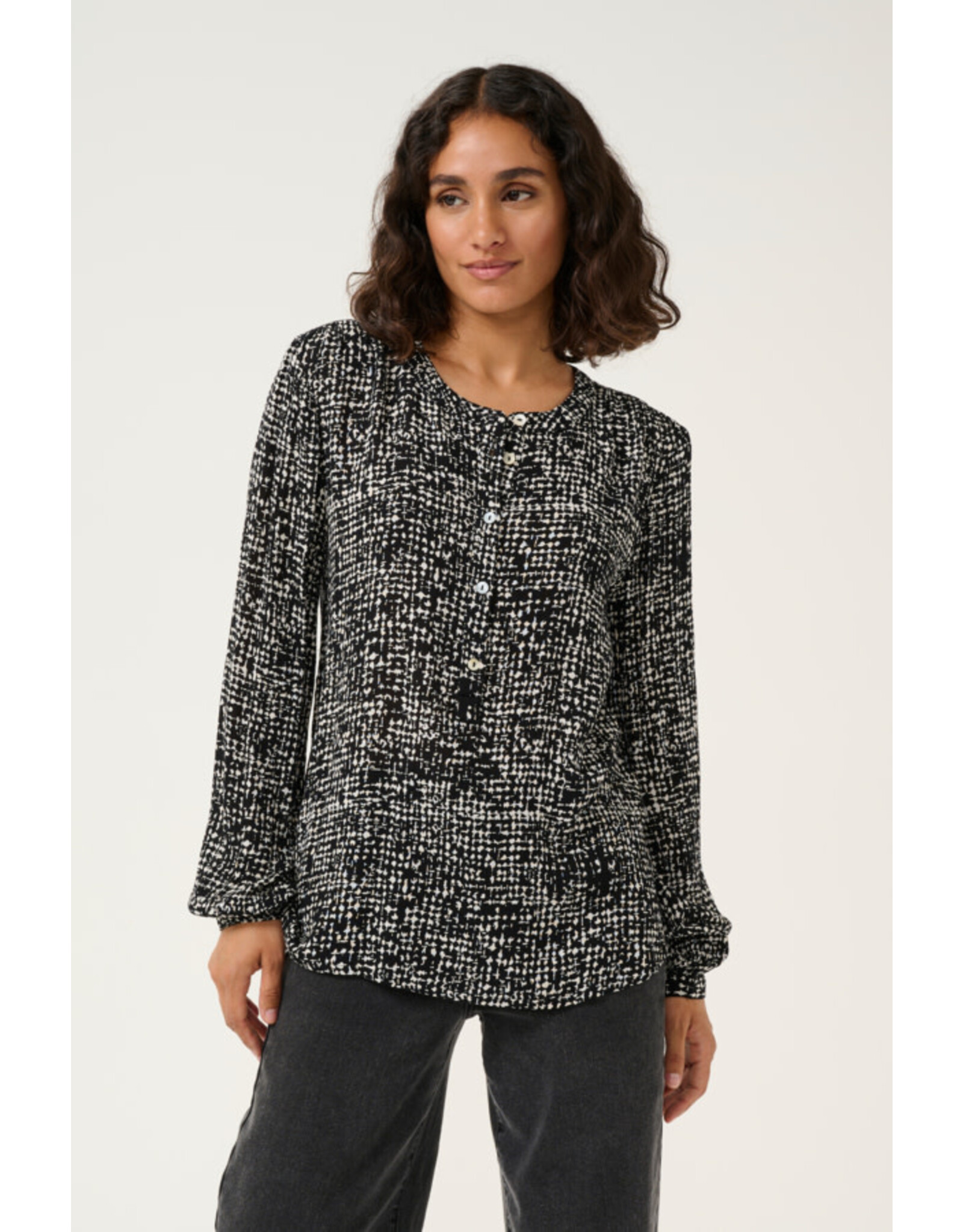 Kaffe Kaffe - Pollie Amber Blouse (Blk / Turtledove)
