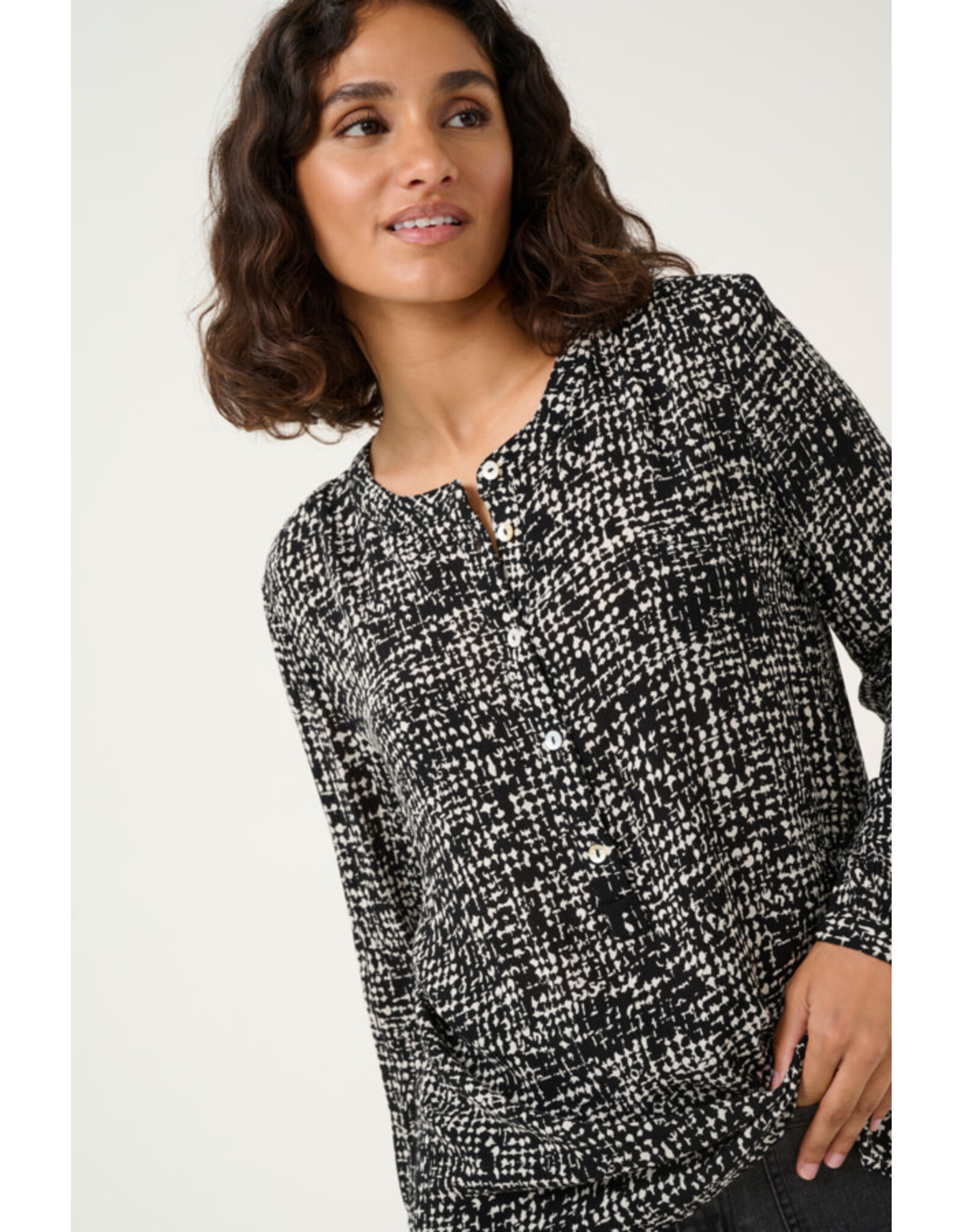 Kaffe Kaffe - Pollie Amber Blouse (Blk / Turtledove)