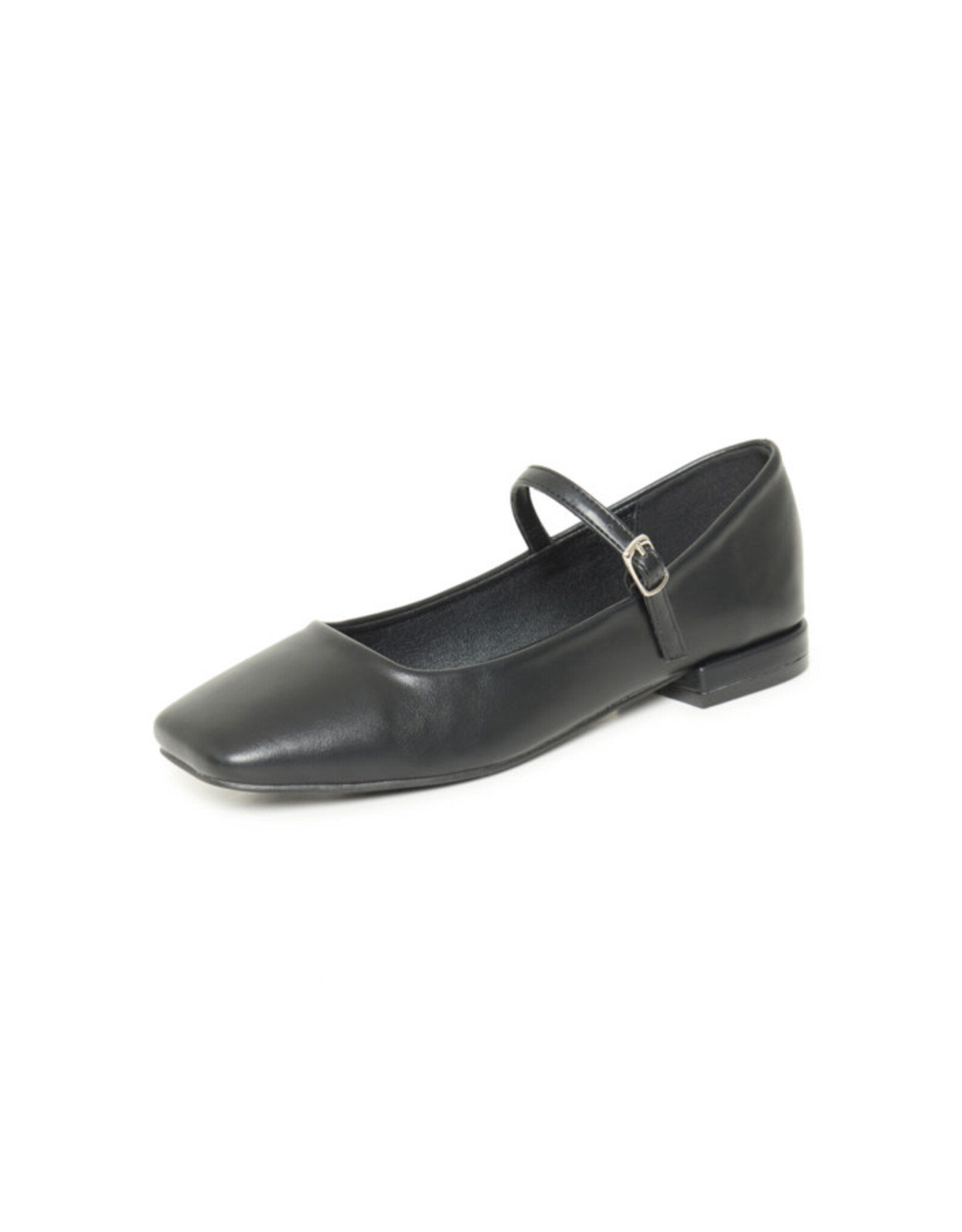 ICHI ICHI - Kathy Square Toe Mary-Jane Flats (Black)