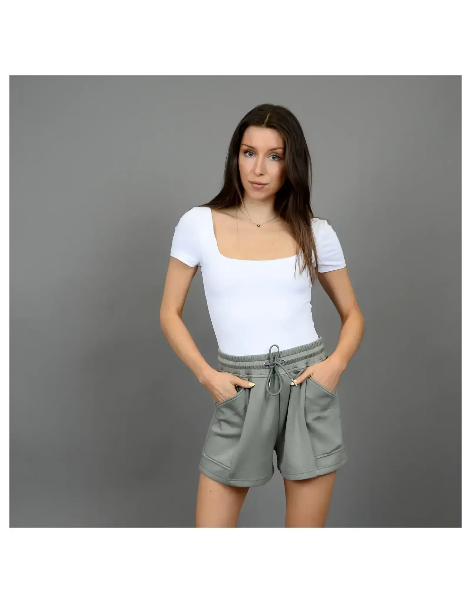 RD Style RD Style - Stacy  Square Neck Bodysuit (White)