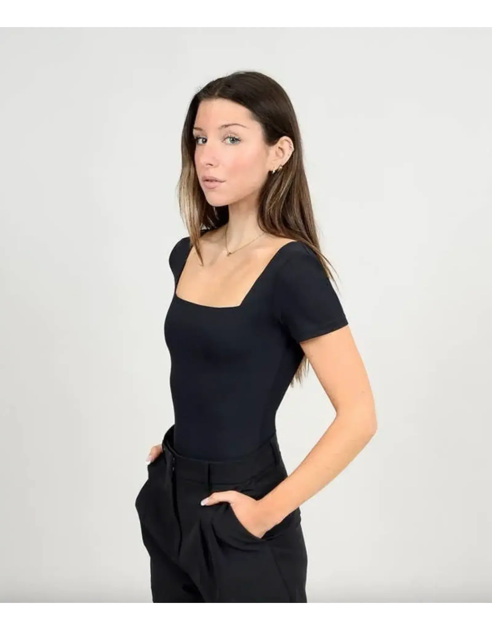 RD Style RD Style - Stacy Square Neck Bodysuit (Black)