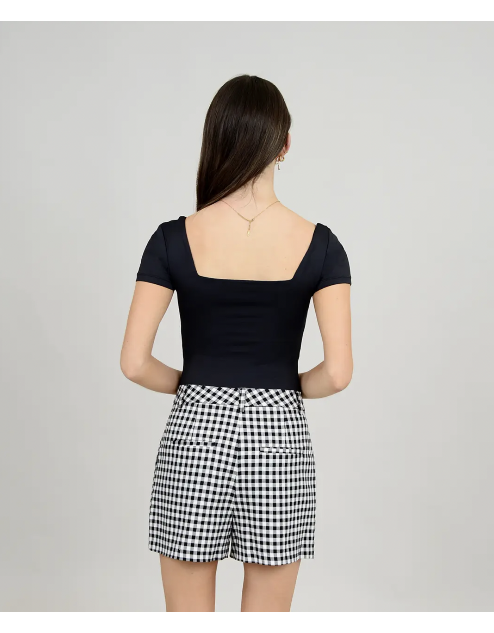 RD Style RD Style - Stacy Square Neck Bodysuit (Black - Ribbed)