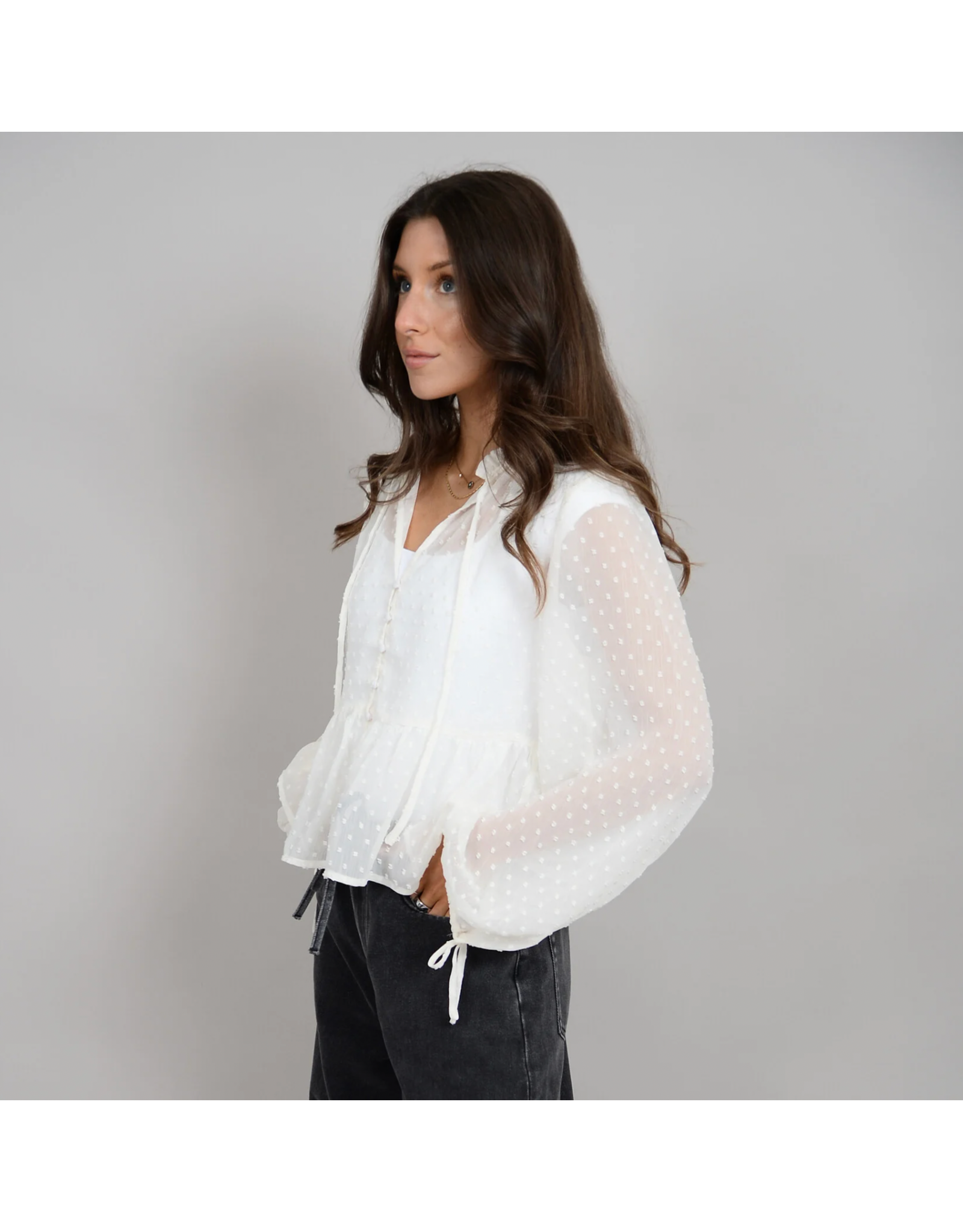 RD Style RD Style - Tricia Puff Long Sleeve Top (Cream)