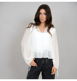 RD Style RD Style - Tricia Puff Long Sleeve Top (Cream)