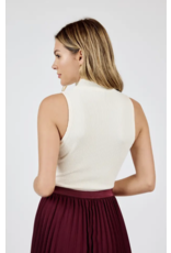 Sadie & Sage Sadie & Sage - Rest Easy Mock Neck Knit Tank (Ivory)