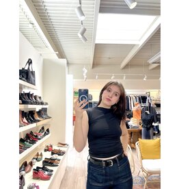 RD Style RD Style - Yve Mock Neck Ruched Tank (Black)