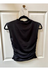 RD Style RD Style - Yve Mock Neck Ruched Tank (Black)