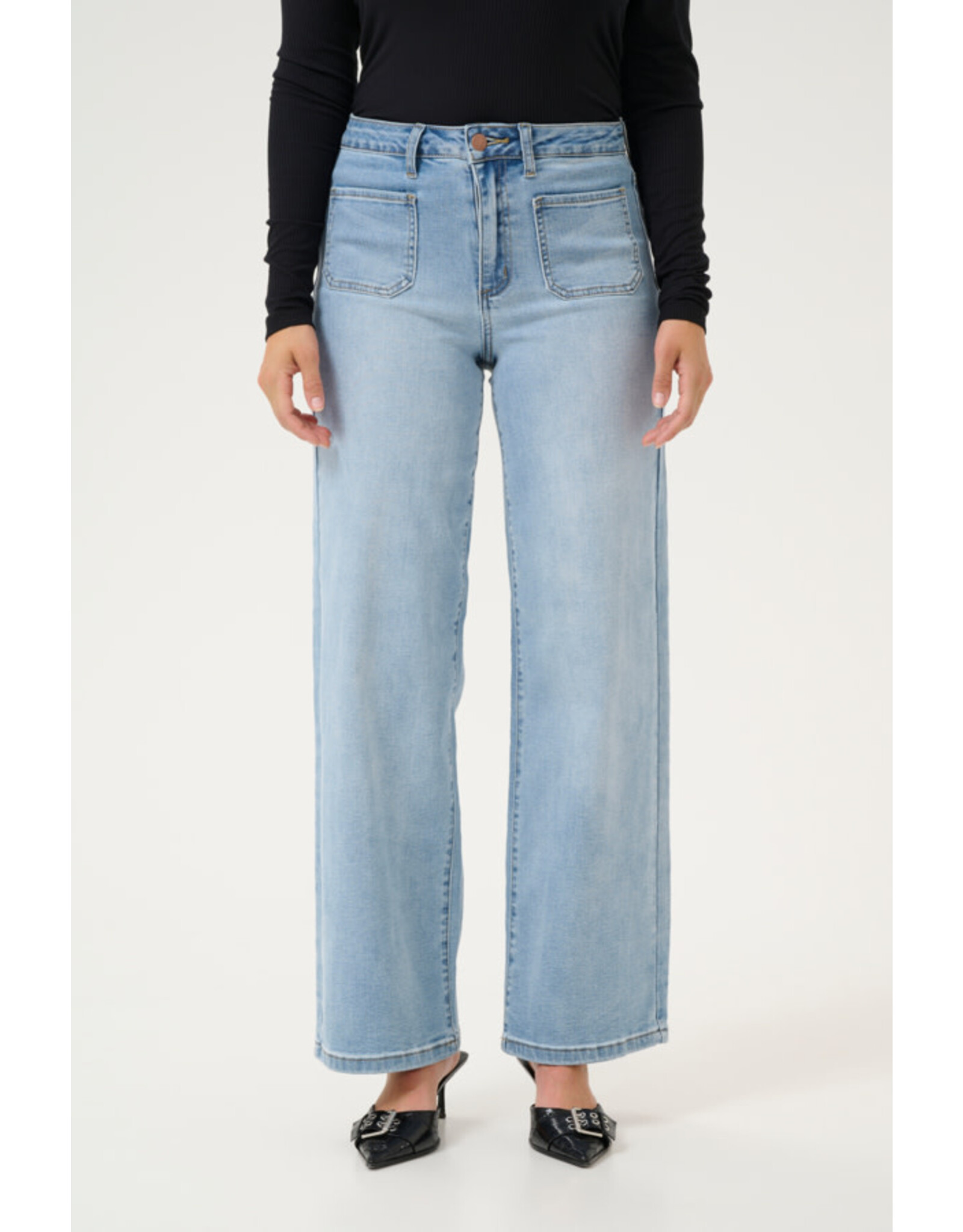 Kaffe Kaffe - Karla Flared Jean (Light Blue)