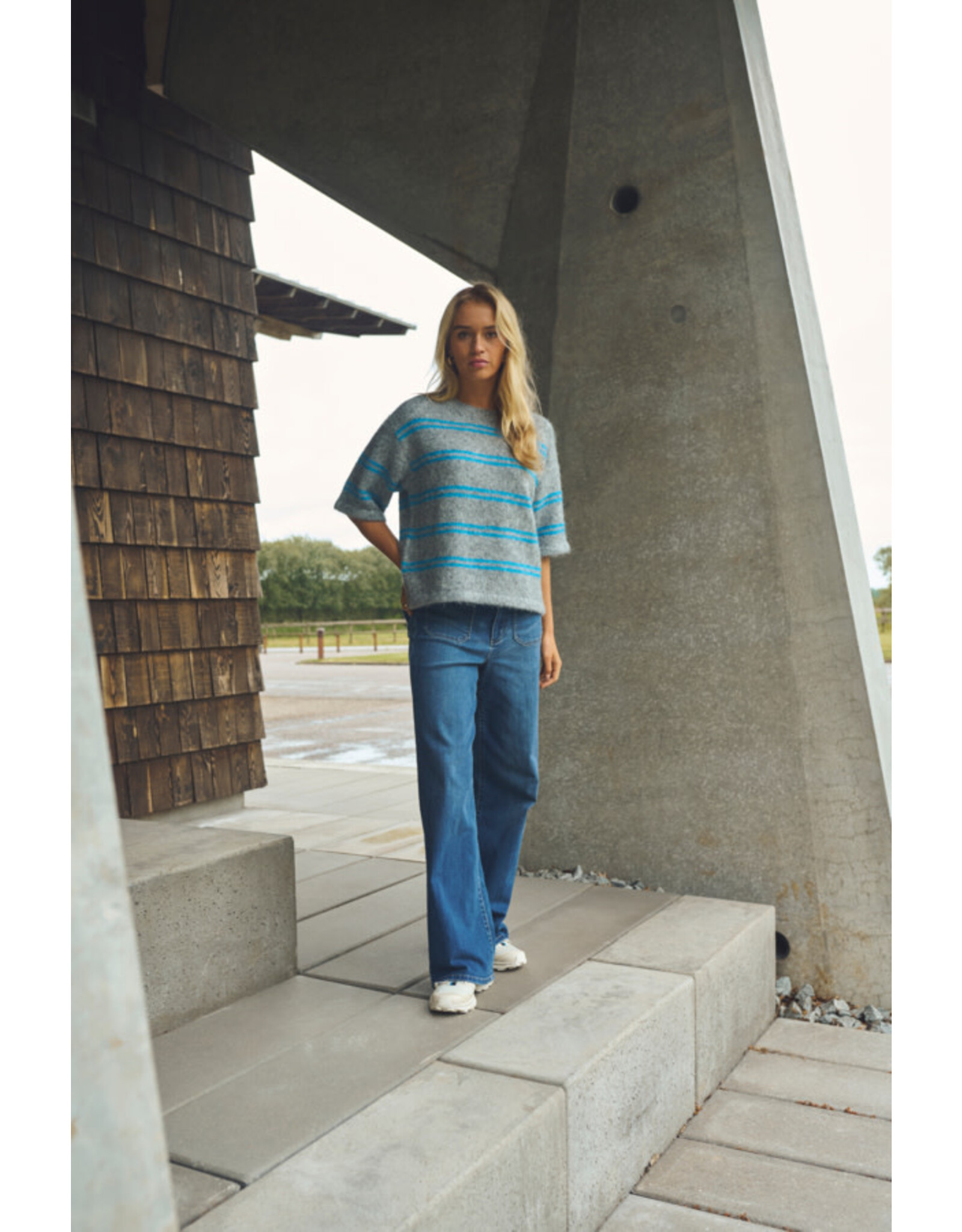 Kaffe Kaffe - Karla Flared Jean (Medium Blue)