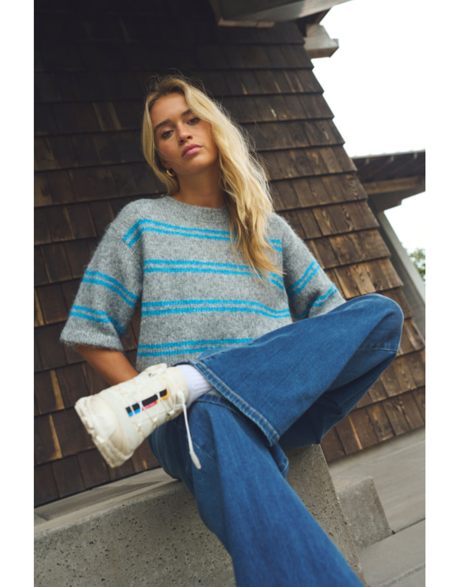 Kaffe Kaffe - Karla Flared Jean (Medium Blue)