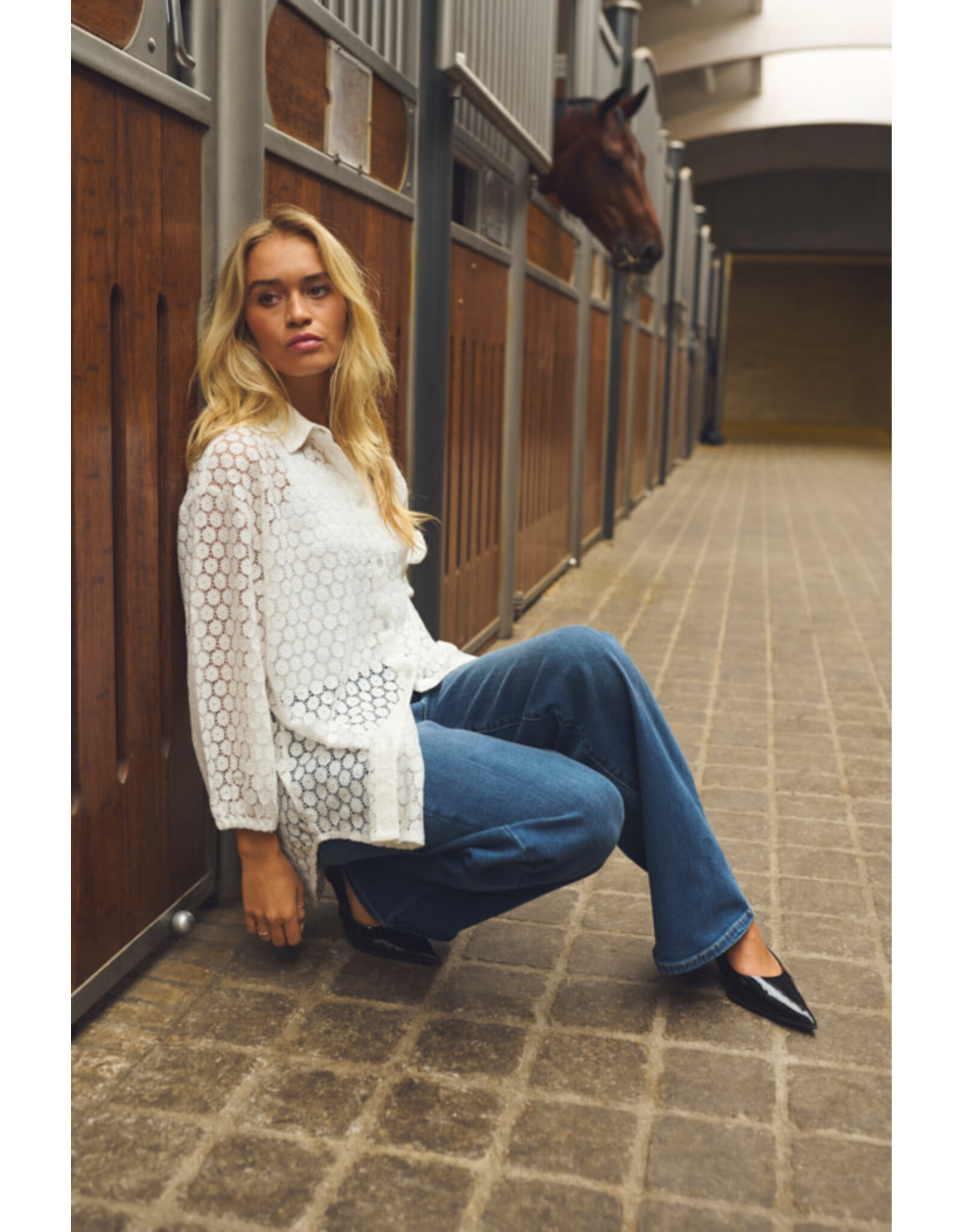 Kaffe Kaffe - Karla Flared Jean (Medium Blue)