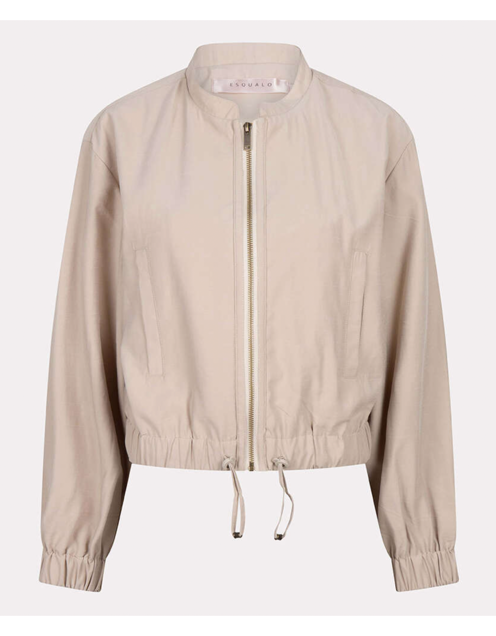 EsQualo EsQualo - Cropped Jacket with Elastic Waist (Sand)