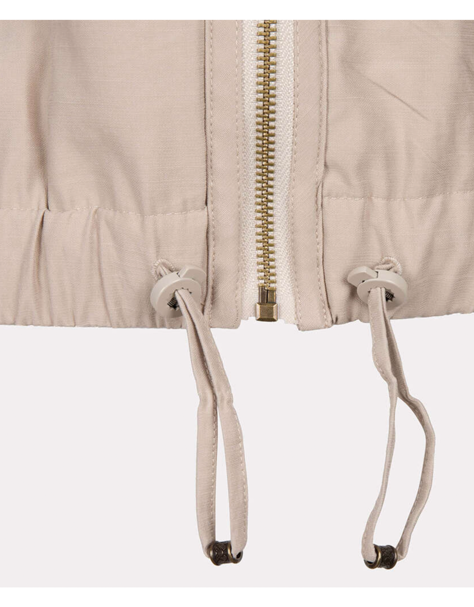 EsQualo EsQualo - Cropped Jacket with Elastic Waist (Sand)