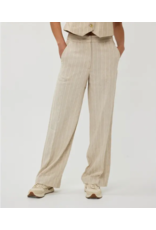 EsQualo EsQualo - Linen Striped Trousers (Sand)