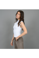 RD Style RD Style - Yve Mock Neck Ruched Tank (White)