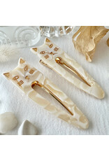 Pika & Bear Pika & Bear - "Double Trouble" Cat Face Duckbill Hair Clips (2)