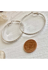 Pika & Bear Pika & Bear - "Lars" 4cm Textured Hoop Earrings