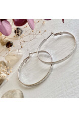 Pika & Bear Pika & Bear - "Lars" 4cm Textured Hoop Earrings