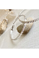 Pika & Bear Pika & Bear - "Lars" 4cm Textured Hoop Earrings