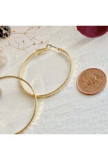 Pika & Bear Pika & Bear - "Lars" 4cm Textured Hoop Earrings