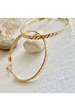 Pika & Bear Pika & Bear - "Lars" 4cm Textured Hoop Earrings