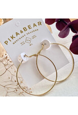 Pika & Bear Pika & Bear - "Lars" 4cm Textured Hoop Earrings