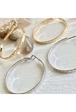 Pika & Bear Pika & Bear - "Lars" 4cm Textured Hoop Earrings