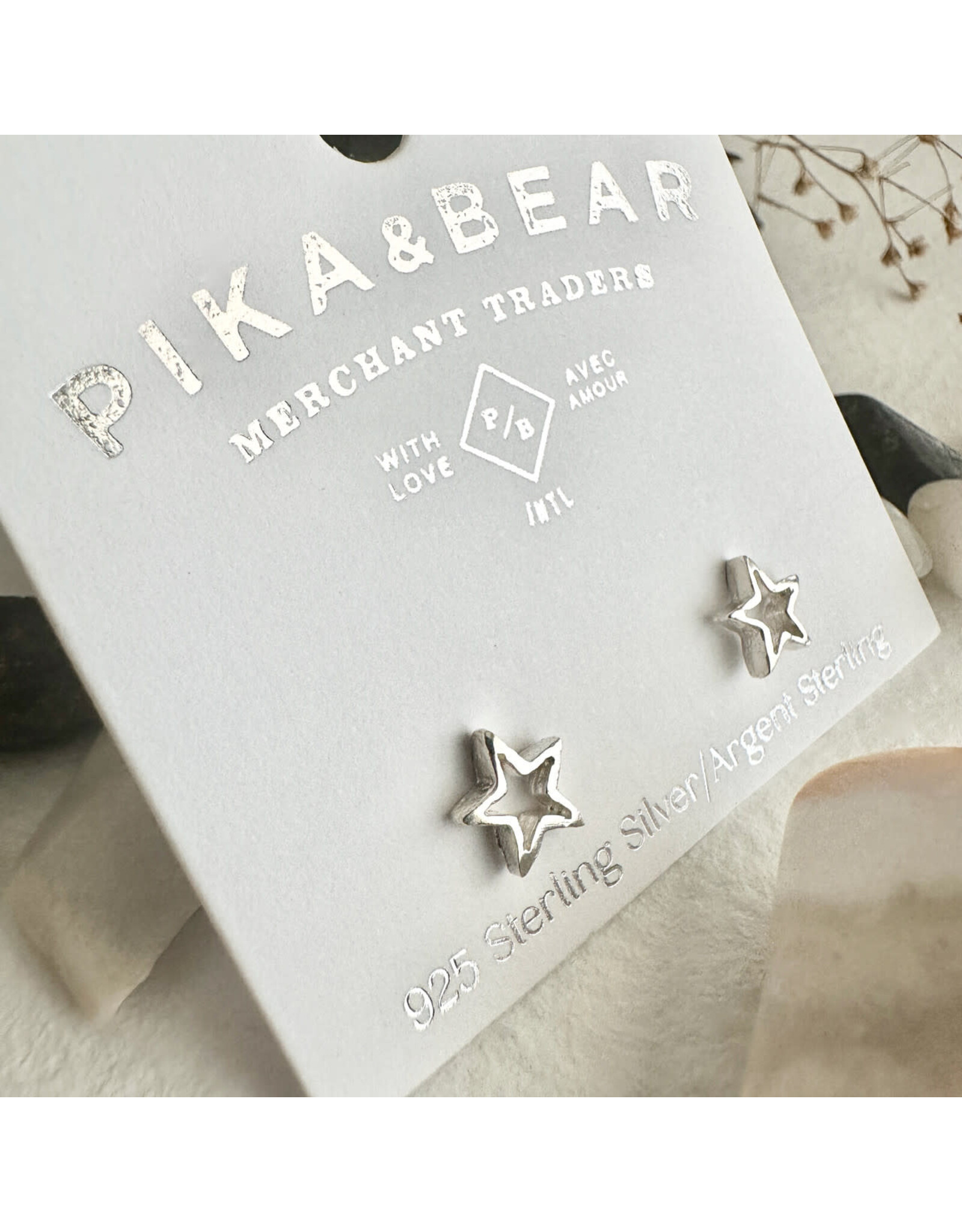 Pika & Bear Pika & Bear - "Stellar" Tiny Star Stud Earrings in Sterling Silver