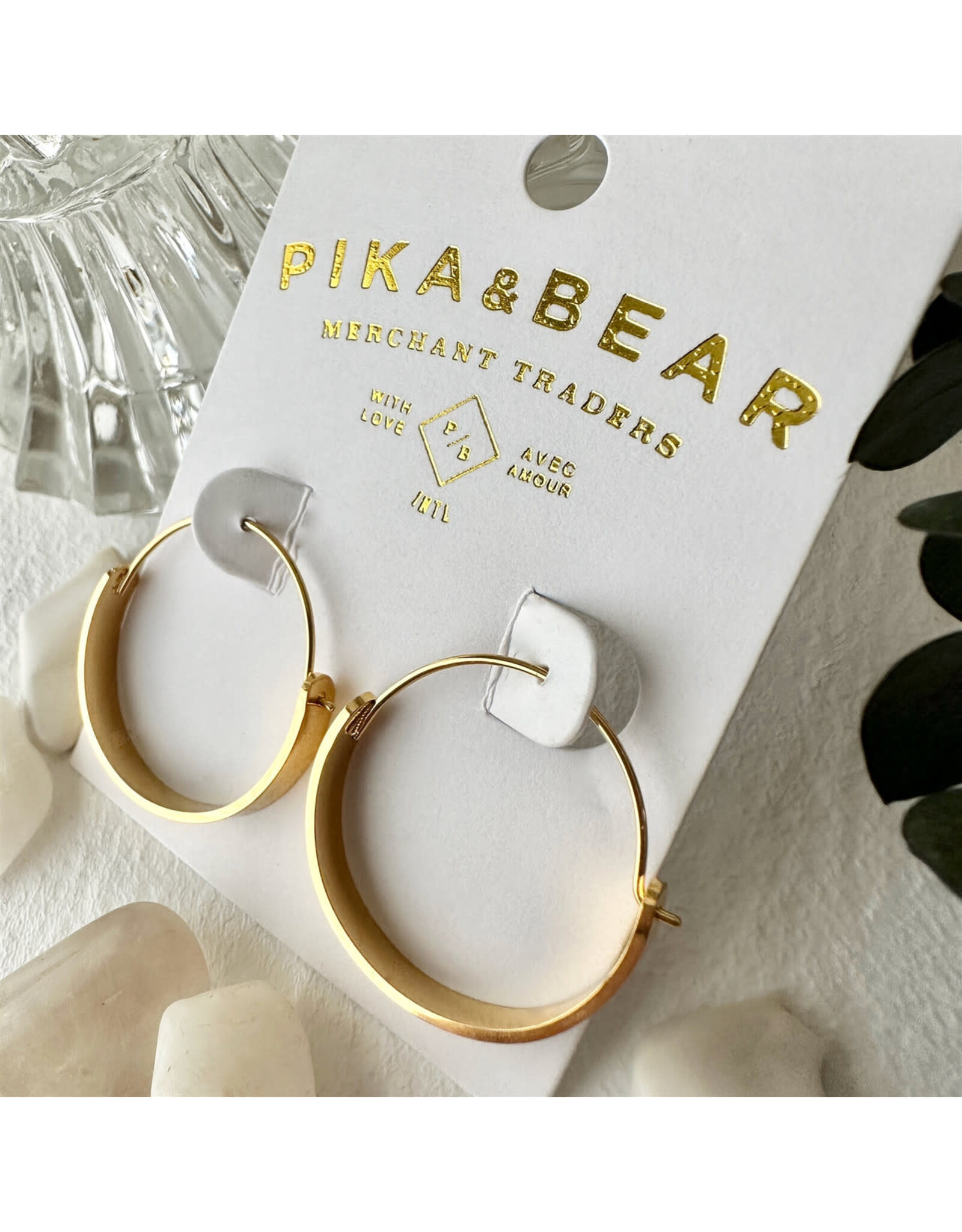 Pika & Bear Pika & Bear - 	 "Torus" Contemporary Hoop Earrings in Gold