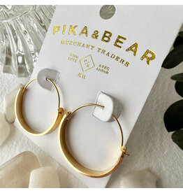 Pika & Bear Pika & Bear - 	 "Torus" Contemporary Hoop Earrings in Gold