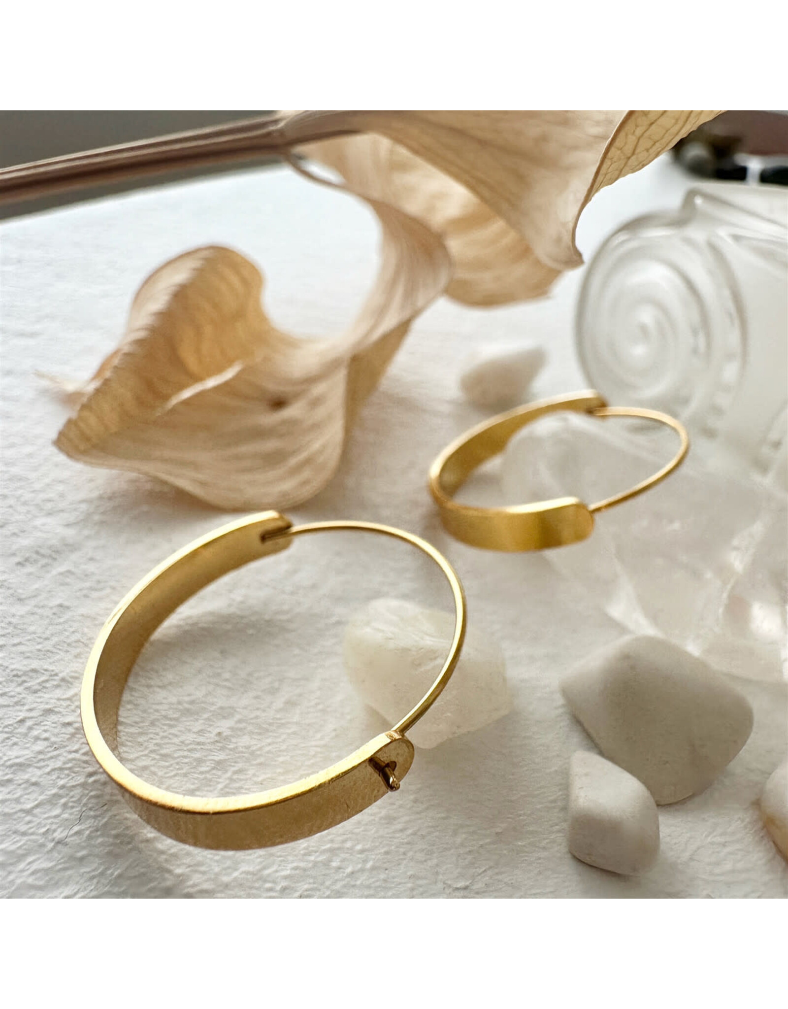 Pika & Bear Pika & Bear - 	 "Torus" Contemporary Hoop Earrings in Gold