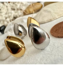 Pika & Bear Pika & Bear - "Lachry" Double Teardrop Hugger Hoop Earrings