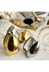 Pika & Bear Pika & Bear - "Lachry" Double Teardrop Hugger Hoop Earrings