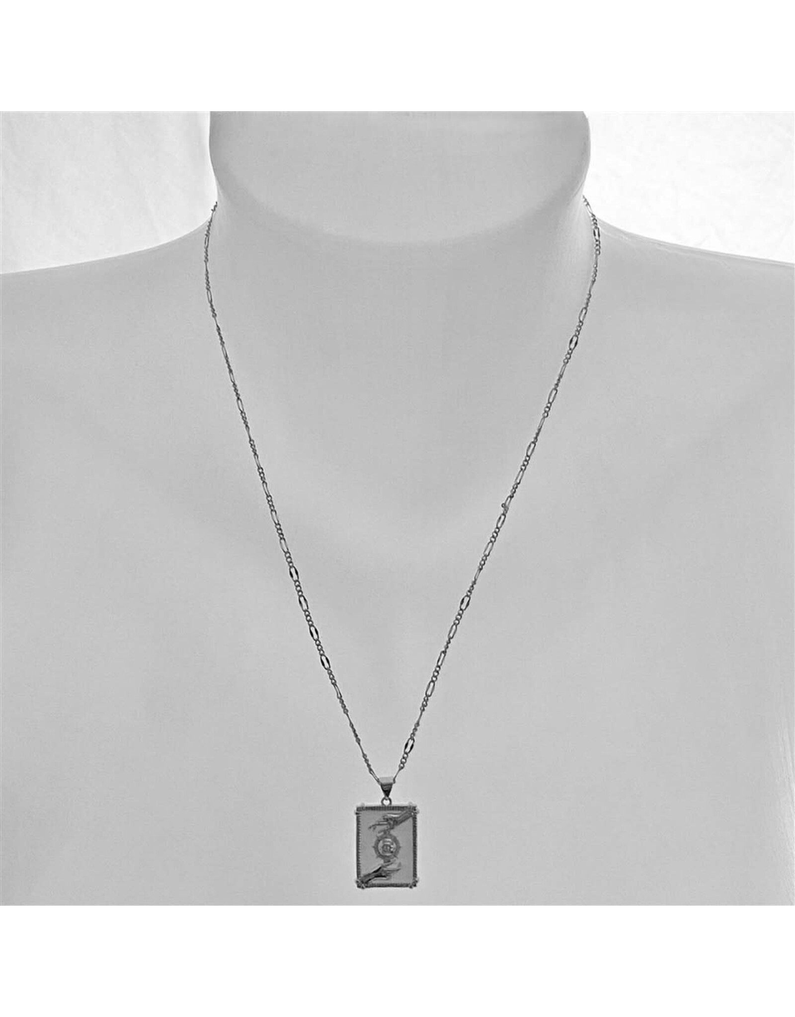 Pika & Bear Pika & Bear - "Alchemy" Hands With Eye Framed Pendant Necklace