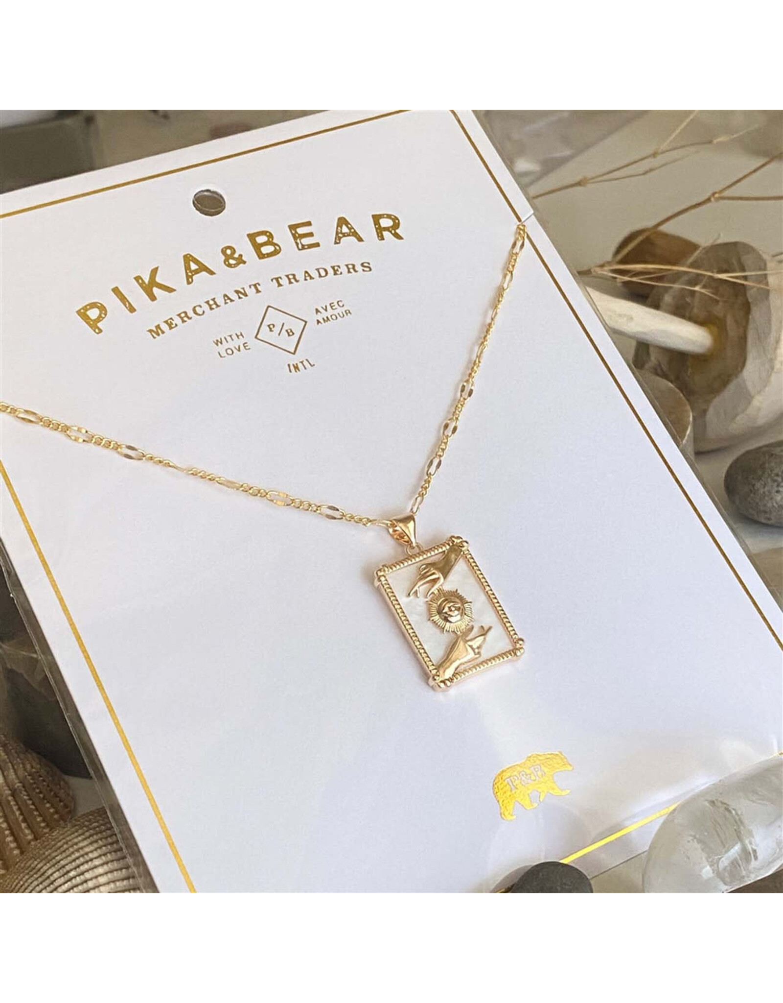 Pika & Bear Pika & Bear - "Alchemy" Hands With Eye Framed Pendant Necklace