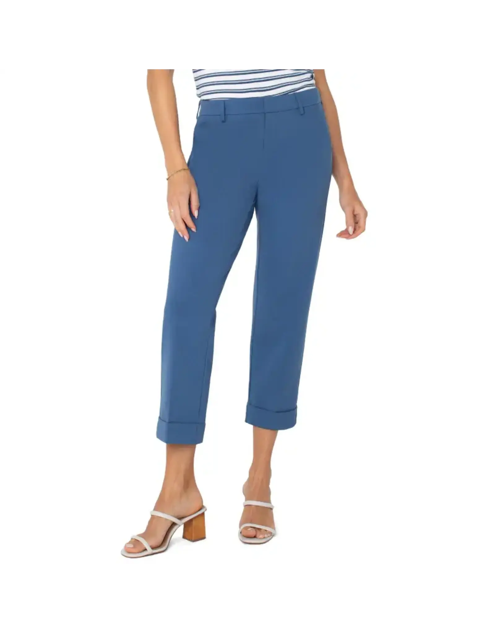 Liverpool Liverpool - Kelsey Crop Trouser with Cuff (French Blue)