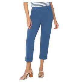 Liverpool Liverpool - Kelsey Crop Trouser with Cuff (French Blue)