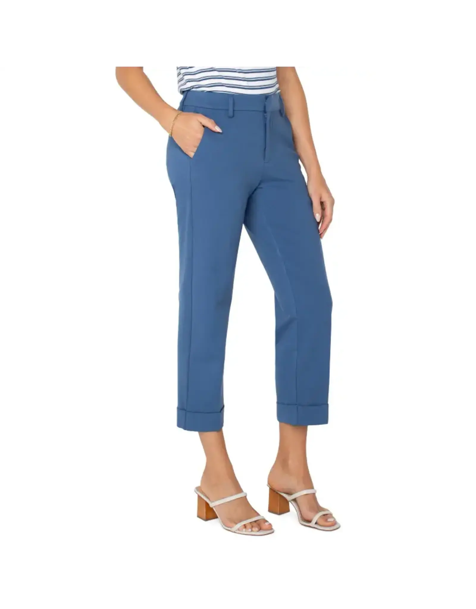 Liverpool Liverpool - Kelsey Crop Trouser with Cuff (French Blue)