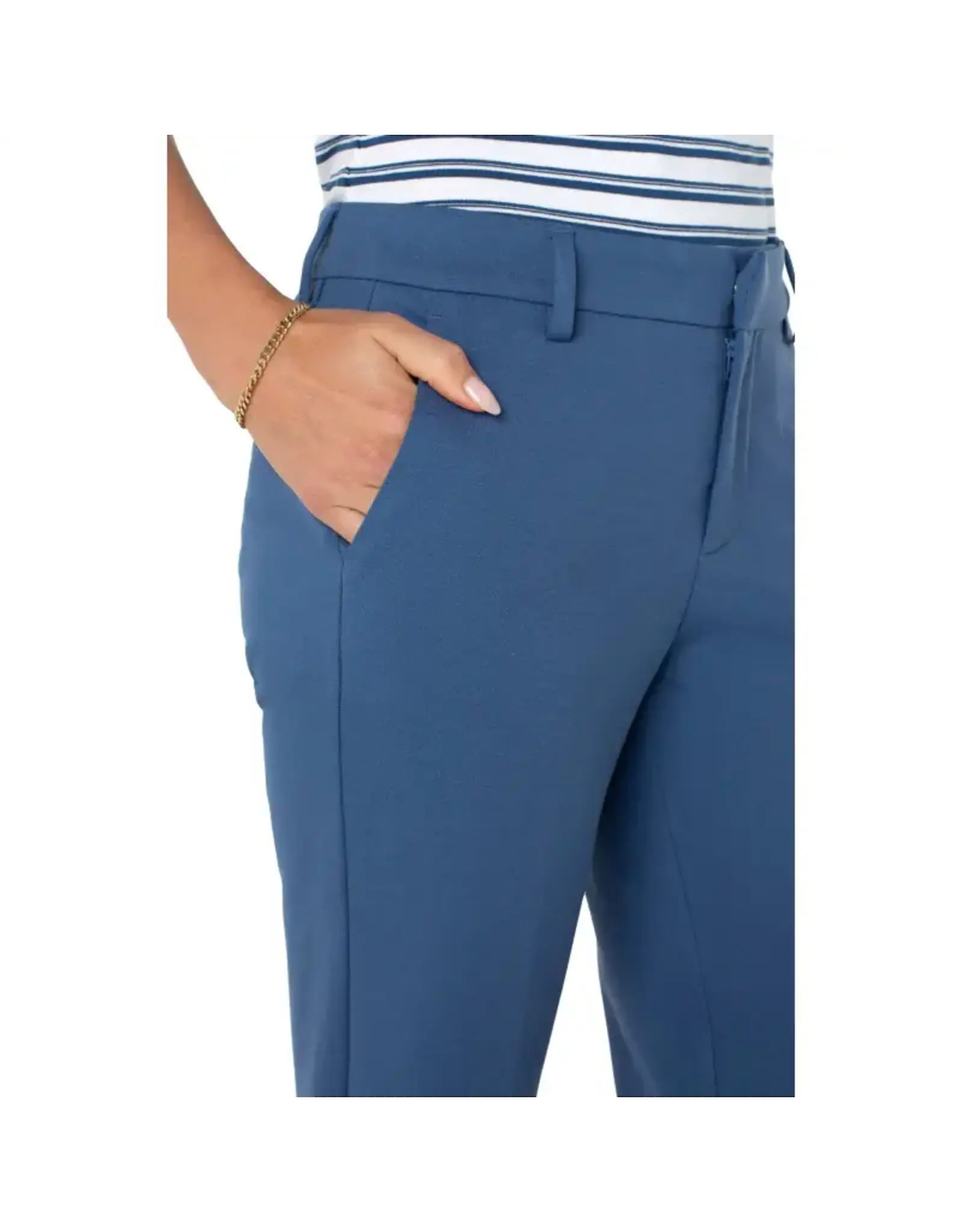Liverpool Liverpool - Kelsey Crop Trouser with Cuff (French Blue)